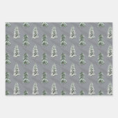 Snowy Long Shadows Winterwaldbäume Geschenkpapier Set (Vorderseite)