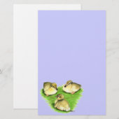 Snowy Mallard Ducklings Briefpapier (Vorne/Hinten)