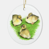 Snowy Mallard Ducklings Keramik Ornament (Links)