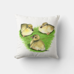 Snowy Mallard Ducklings Kissen