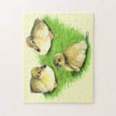 Snowy Mallard Ducklings Puzzle (Vertikal)