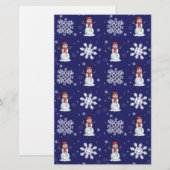 Snowy-Männer Briefpapier (Vorne/Hinten)