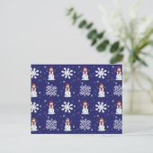 Snowy-Männer Postkarte (Stehend Vorderseite)