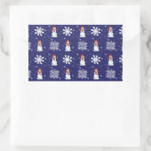 Snowy-Männer Rechteckiger Aufkleber (Tasche)