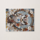 Snowy Melody: Das Boho Owl Puzzle (Horizontal)