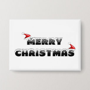 SNOWY MERRY CHRISTMAS BUTTON