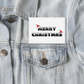 SNOWY MERRY CHRISTMAS BUTTON (Insitu)