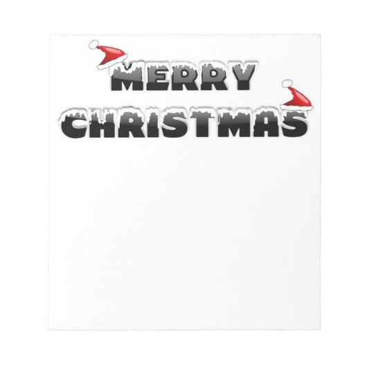 SNOWY MERRY CHRISTMAS NOTIZBLOCK (Vorderseite)