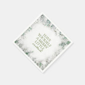 Snowy Merry Little Cocktail Weihnachten Napkins Serviette (Ecke)