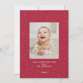 Snowy Modern Frohe Weihnachten Foto (Rückseite)