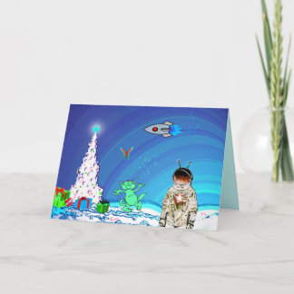 Snowy-Mond-Weihnachtskarte Feiertagskarte