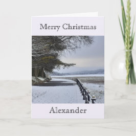 Snowy Morning Christmas Karte
