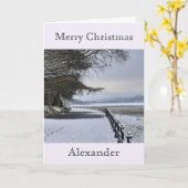 Snowy Morning Christmas Karte (Gelbe Blume)