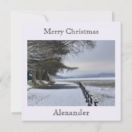 Snowy Morning Flat Weihnachtskarte Karte
