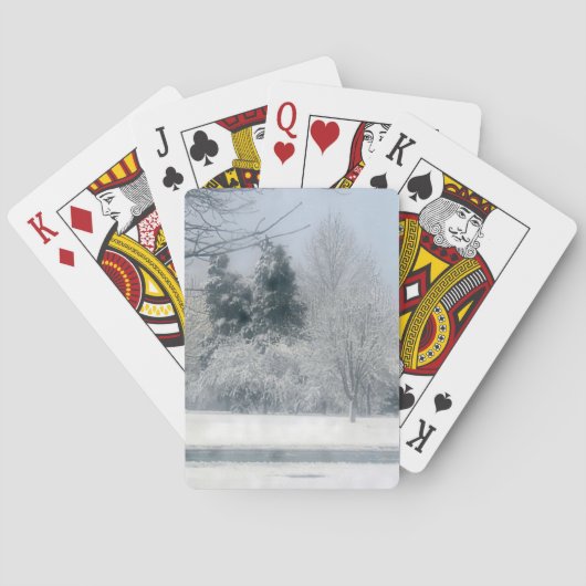Snowy Morning Playing Cards Spielkarten (Rückseite)