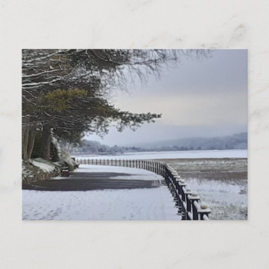 Snowy Morning Postcard Postkarte (Vorderseite)