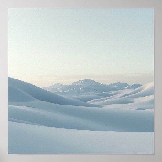 Snowy Mountain Calm Poster (Vorne)
