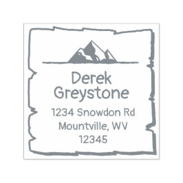 Snowy Mountain Country Lodge Rustikaler Holzblock Permastempel