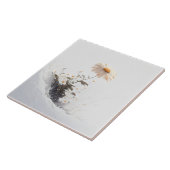 Snowy Mountain Daisy Blühen in der Keramik der Vie Fliese (Seite)