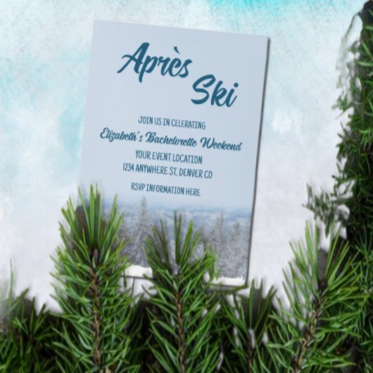 Snowy Mountain Forest Junggeselinnen-Abschied Einladung