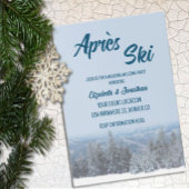 Snowy Mountain Forest Pre-Wedding Welcome Party Einladung