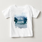 Snowy Mountain Lake Gone Fischen Baby T-shirt (Vorderseite)