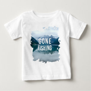 Snowy Mountain Lake Gone Fischen Baby T-shirt