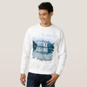 Snowy Mountain Lake Gone Fischen Sweatshirt (Vorne ganz)