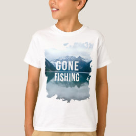 Snowy Mountain Lake Gone Fischen T-Shirt
