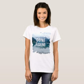 Snowy Mountain Lake Gone Fischen T-Shirt (Vorne ganz)