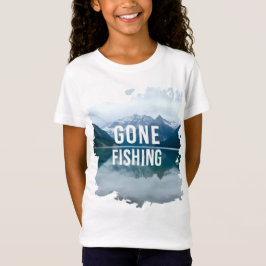 Snowy Mountain Lake Gone Fischen T-Shirt