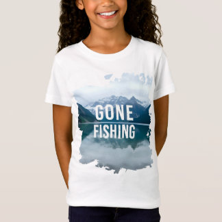 Snowy Mountain Lake Gone Fischen T-Shirt