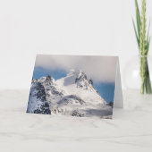 Snowy Mountain Landscape Foto Karte (Vorderseite)