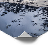 Snowy Mountain Landscape Foto Poster (Ecke)