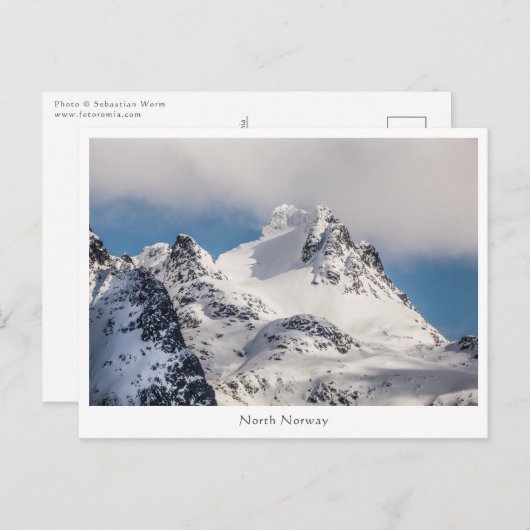 Snowy Mountain Landscape Foto Postkarte (Vorne/Hinten)