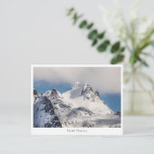 Snowy Mountain Landscape Foto Postkarte (Stehend Vorderseite)