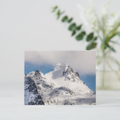 Snowy Mountain Landscape Foto Postkarte (Stehend Vorderseite)