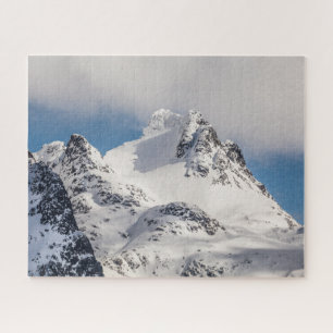 Snowy Mountain Landscape Foto Puzzle
