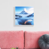 Snowy Mountain Majestät Leinwanddruck (Insitu (Wohnzimmer))