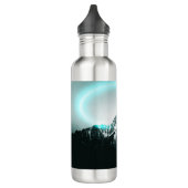 Snowy mountain mysterious blue neon light edelstahlflasche (Links)