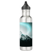 Snowy mountain mysterious blue neon light edelstahlflasche (Rechts)