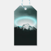 Snowy mountain mysterious blue neon light geschenkanhänger (Vorderseite)