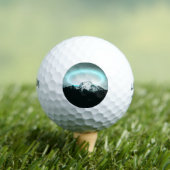 Snowy mountain mysterious blue neon light golfball (Insitu T-Shirt)