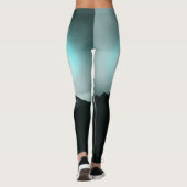Snowy mountain mysterious blue neon light leggings (Rückseite)