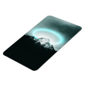 Snowy mountain mysterious blue neon light magnet (Linke Seite)