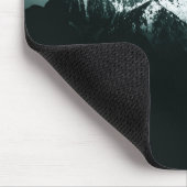 Snowy mountain mysterious blue neon light mousepad (Ecke)