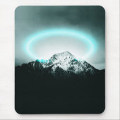 Snowy mountain mysterious blue neon light mousepad (Vorne)
