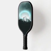 Snowy mountain mysterious blue neon light pickleball schläger (Links)