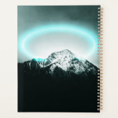 Snowy mountain mysterious blue neon light planer (Rückseite)