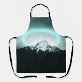 Snowy mountain mysterious blue neon light schürze (Vorderseite)
